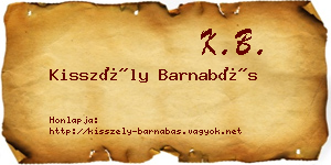 Kisszély Barnabás névjegykártya